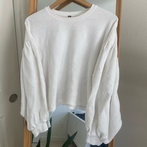 Free People Cropped Terry Sweatshirt